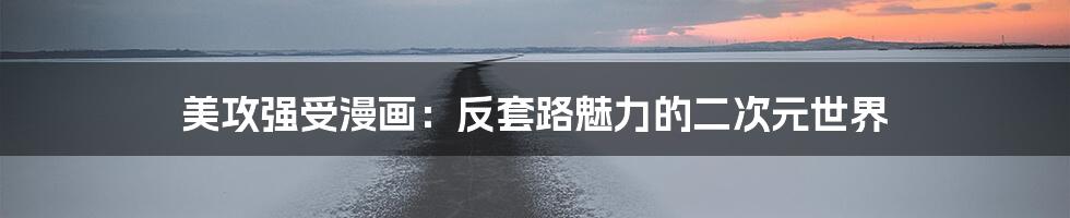 美攻强受漫画:反套路魅力的二次元世界