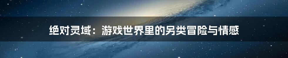 绝对灵域:游戏世界里的另类冒险与情感