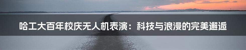 哈工大百年校庆无人机表演：科技与浪漫的完美邂逅