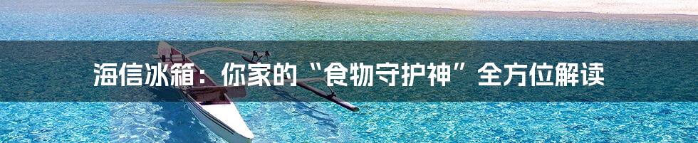 海信冰箱:你家的“食物守护神”全方位解读