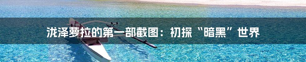 泷泽萝拉的第一部截图:初探“暗黑”世界
