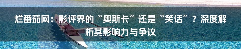 烂番茄网：影评界的“奥斯卡”还是“笑话”？深度解析其影响力与争议