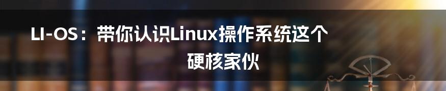 LI-OS：带你认识Linux操作系统这个硬核家伙