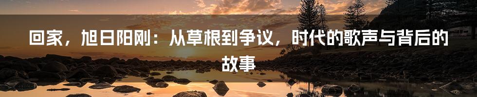 回家,旭日阳刚:从草根到争议,时代的歌声与背后的故事