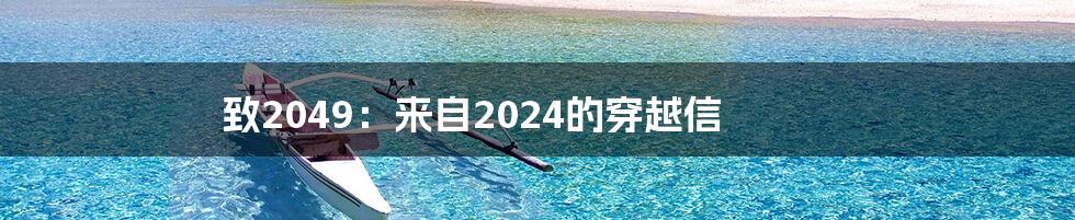 致2049:来自2024的穿越信