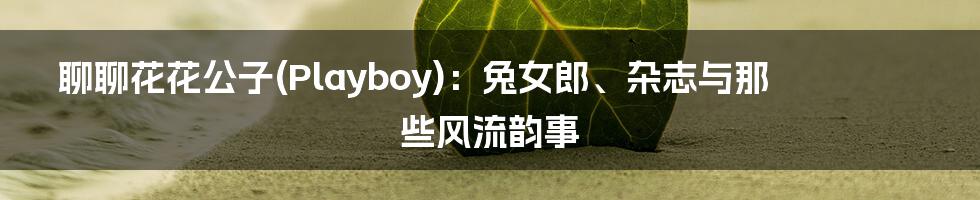 聊聊花花公子(Playboy):兔女郎、杂志与那些风流韵事