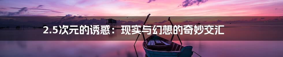 2.5次元的诱惑:现实与幻想的奇妙交汇
