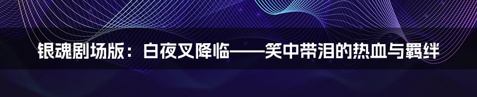 银魂剧场版:白夜叉降临——笑中带泪的热血与羁绊