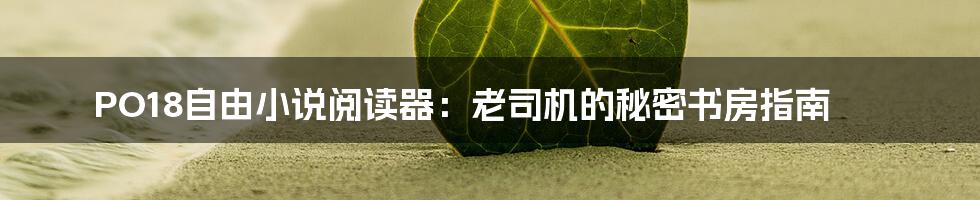 PO18自由小说阅读器:老司机的秘密书房指南