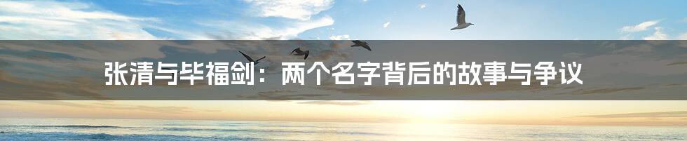 张清与毕福剑:两个名字背后的故事与争议
