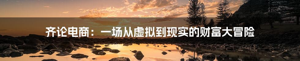 齐论电商:一场从虚拟到现实的财富大冒险