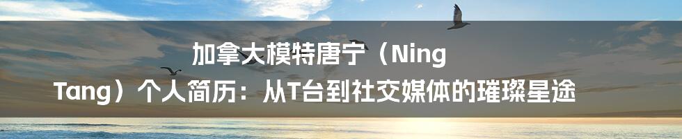 加拿大模特唐宁(Ning Tang)个人简历:从T台到社交媒体的璀璨星途