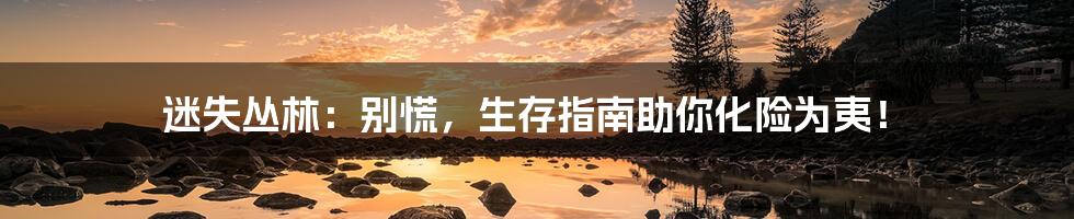 迷失丛林：别慌，生存指南助你化险为夷！