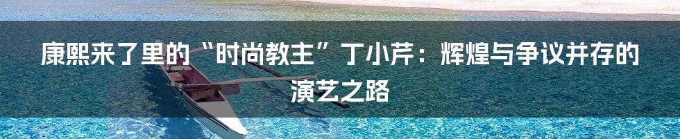 康熙来了里的“时尚教主”丁小芹:辉煌与争议并存的演艺之路