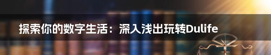 探索你的数字生活:深入浅出玩转Dulife