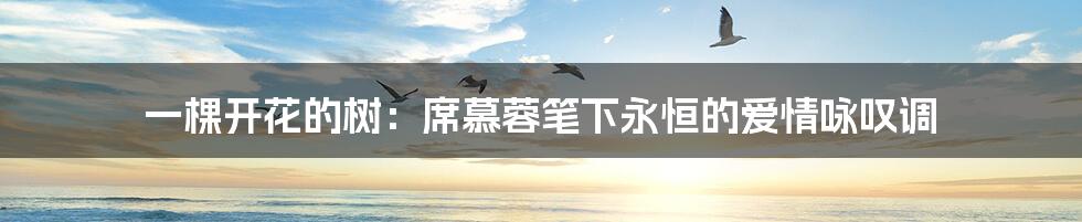 一棵开花的树：席慕蓉笔下永恒的爱情咏叹调