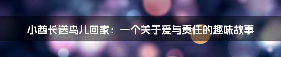 小酋长送鸟儿回家:一个关于爱与责任的趣味故事