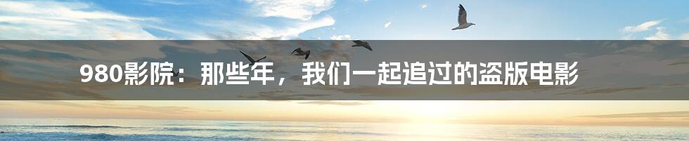 980影院：那些年，我们一起追过的盗版电影