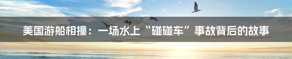 美国游船相撞:一场水上“碰碰车”事故背后的故事