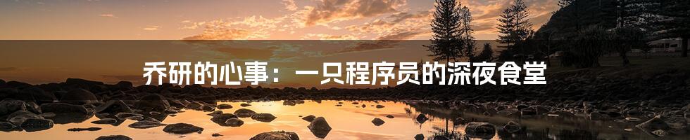 乔研的心事:一只程序员的深夜食堂