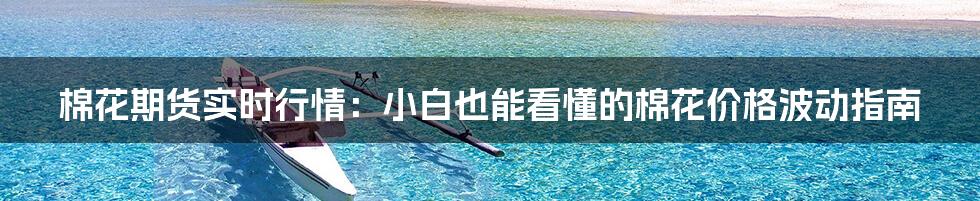 棉花期货实时行情：小白也能看懂的棉花价格波动指南