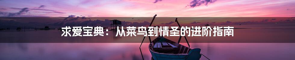 求爱宝典:从菜鸟到情圣的进阶指南