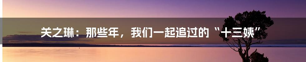 关之琳:那些年,我们一起追过的“十三姨”