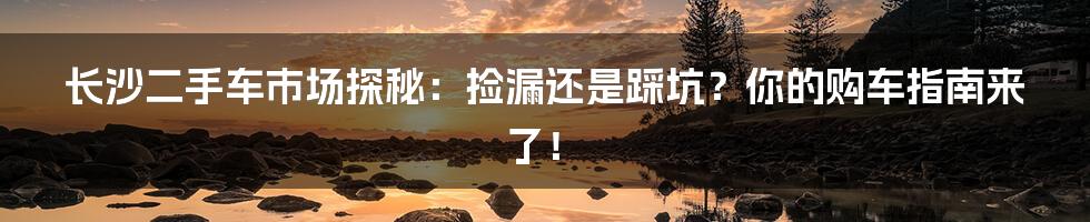 长沙二手车市场探秘:捡漏还是踩坑?你的购车指南来了!