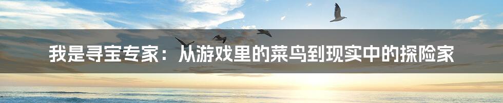 我是寻宝专家:从游戏里的菜鸟到现实中的探险家