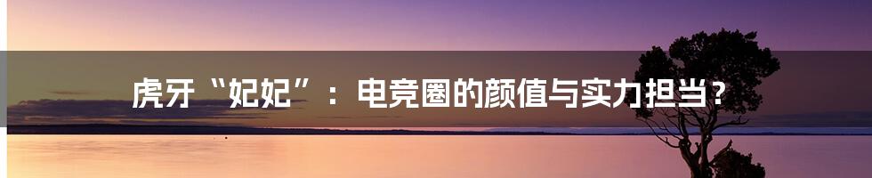 虎牙“妃妃”:电竞圈的颜值与实力担当?
