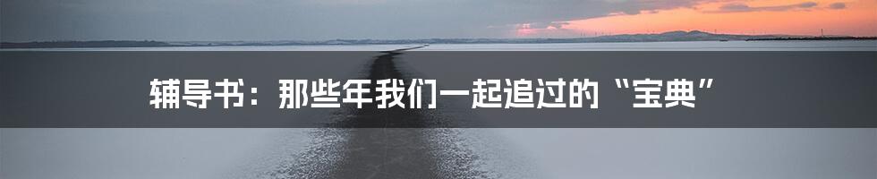 辅导书:那些年我们一起追过的“宝典”