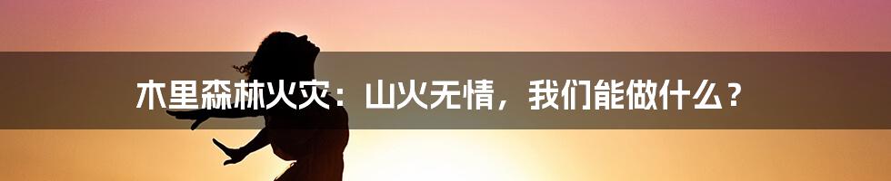 木里森林火灾：山火无情，我们能做什么？