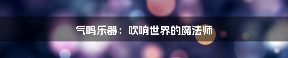 气鸣乐器:吹响世界的魔法师