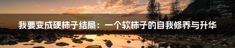 我要变成硬柿子结局:一个软柿子的自我修养与升华