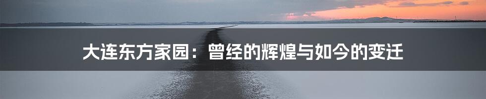 大连东方家园：曾经的辉煌与如今的变迁