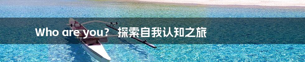 Who are you? 探索自我认知之旅