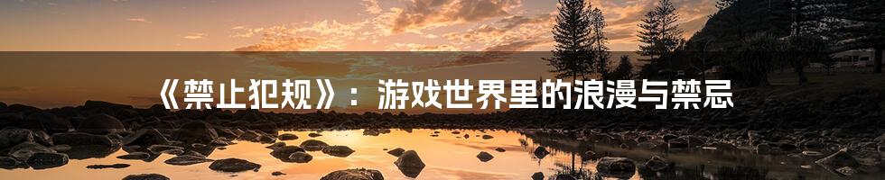 《禁止犯规》:游戏世界里的浪漫与禁忌