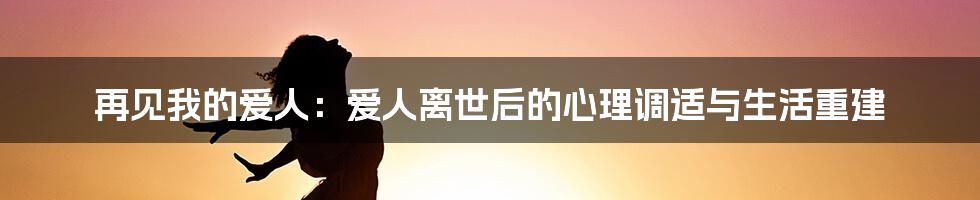 再见我的爱人:爱人离世后的心理调适与生活重建