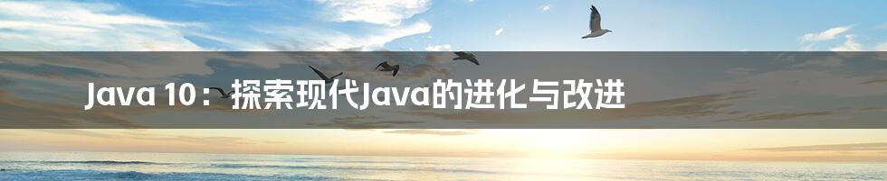 Java 10:探索现代Java的进化与改进