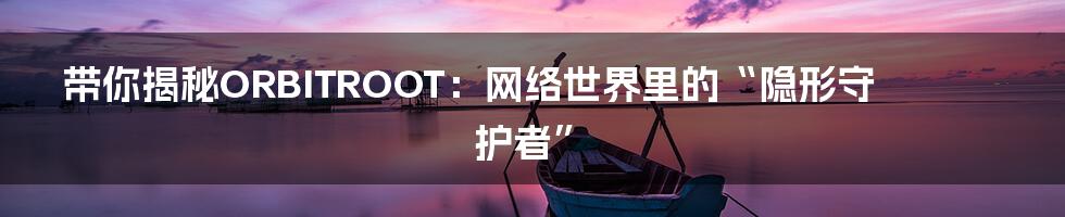 带你揭秘ORBITROOT：网络世界里的“隐形守护者”