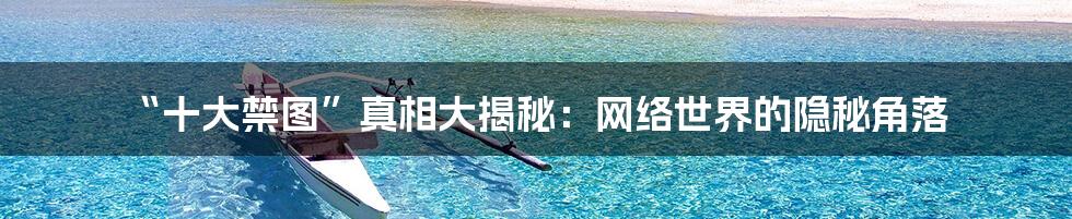 “十大禁图”真相大揭秘:网络世界的隐秘角落