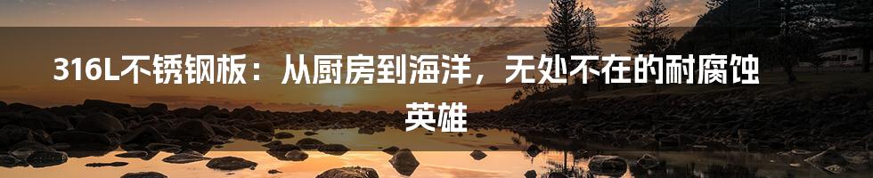 316L不锈钢板:从厨房到海洋,无处不在的耐腐蚀英雄