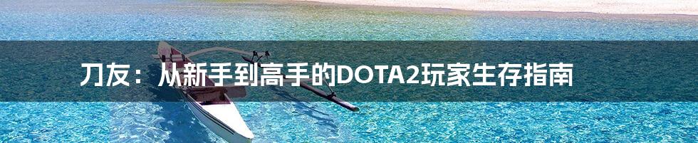 刀友:从新手到高手的DOTA2玩家生存指南