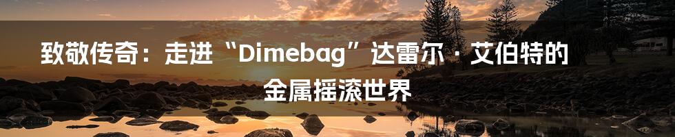 致敬传奇:走进“Dimebag”达雷尔·艾伯特的金属摇滚世界