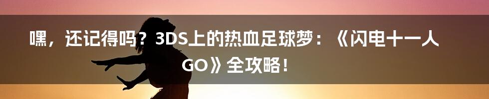 嘿,还记得吗?3DS上的热血足球梦:《闪电十一人GO》全攻略!