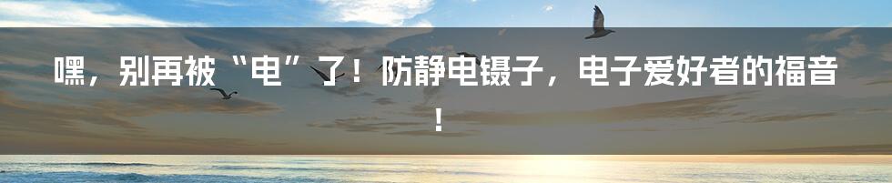 嘿,别再被“电”了!防静电镊子,电子爱好者的福音!