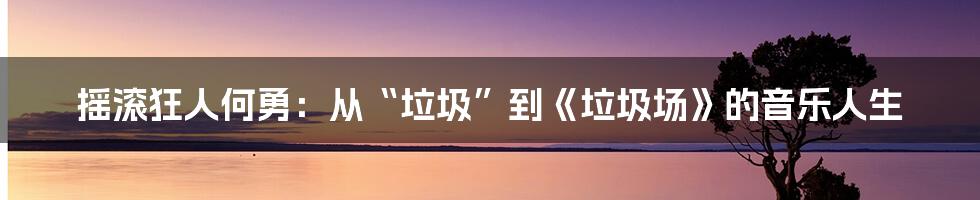 摇滚狂人何勇:从“垃圾”到《垃圾场》的音乐人生