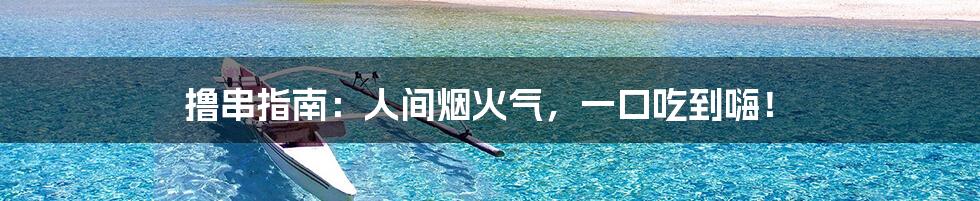撸串指南:人间烟火气,一口吃到嗨!