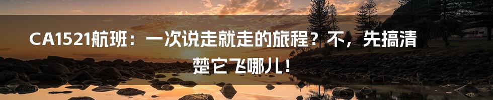 CA1521航班：一次说走就走的旅程？不，先搞清楚它飞哪儿！