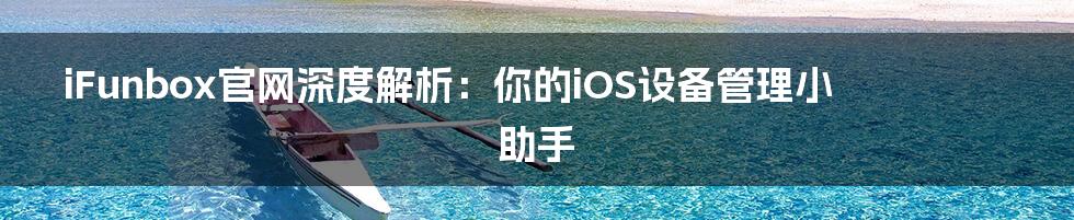 iFunbox官网深度解析:你的iOS设备管理小助手